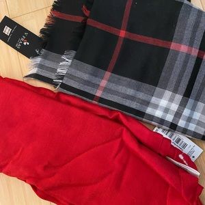 New with tags plaid and red scarf